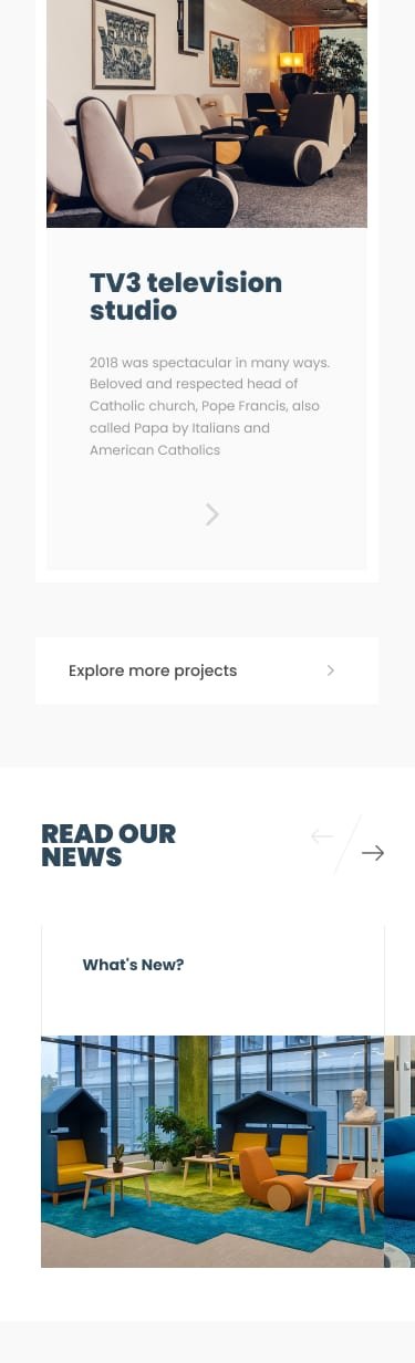 Borg Furniture mobile news section